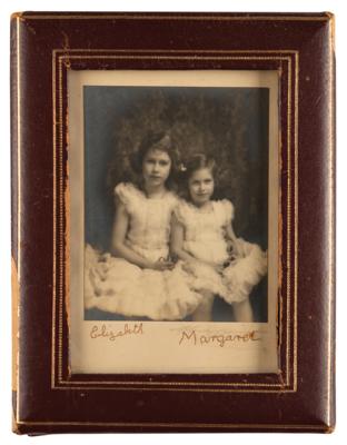 Lot #213 Queen Elizabeth II and Princess Margaret Early Photograph Signed as Children - Image 2