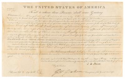 Lot #58 John Quincy Adams Document Signed as