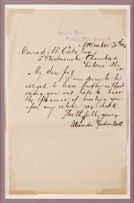 Lot #234 Alexander Graham Bell Letter Signed - Image 2