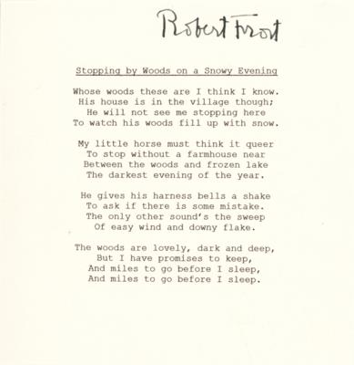 Lot #713 Robert Frost Signature