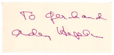 Lot #995 Audrey Hepburn Signature - Image 1