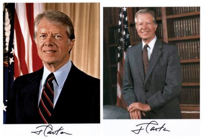 Lot #70 Jimmy Carter (2) Signed Photographs