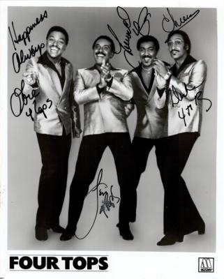 Lot #858 Four Tops Signed Photograph