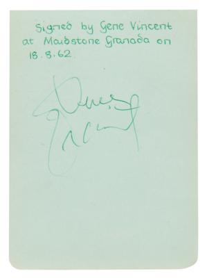 Lot #905 Gene Vincent Signature and Signed Album