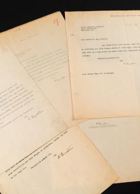 Lot #239 Albert Einstein Collection of (5) Typed Letters Signed, Dating to His Arrival in Princeton After His Self-Exile from Nazi Germany - Image 1