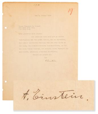 Lot #239 Albert Einstein Collection of (5) Typed Letters Signed, Dating to His Arrival in Princeton After His Self-Exile from Nazi Germany - Image 5