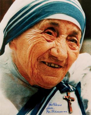 Lot #219 Mother Teresa Signed Photograph - Image 1