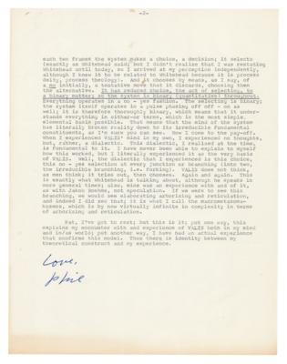 Lot #692 Philip K. Dick Typed Letter Signed: "This explains my encounter with and experience of VALIS" - Image 2