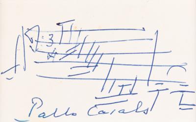 Lot #764 Pablo Casals Autograph Musical Quotation Signed - Image 2