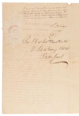 Lot #193 Simon Bolivar Document Signed, Opening Diplomatic Relations Between Colombia and Mexico - Image 2