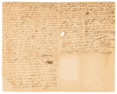 Lot #180 William Penn Autograph Letter Signed to His Deputy Governor in America: "Without resolution, as well as meekness & Patience, there is no Governing" - Image 2