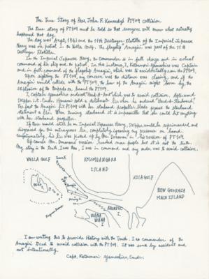 Lot #517 Kennedy PT-109: Katsumori Yamashiro Autograph Manuscript Signed with Sketch - Image 1