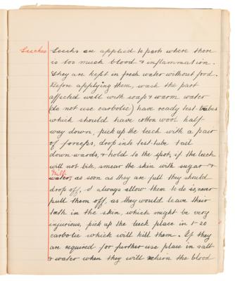 Lot #223 Edith Cavell Hand-Annotated and Initialed Nurse's Notebook - Image 11