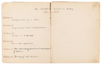 Lot #223 Edith Cavell Hand-Annotated and Initialed Nurse's Notebook - Image 2