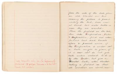 Lot #223 Edith Cavell Hand-Annotated and Initialed Nurse's Notebook - Image 6