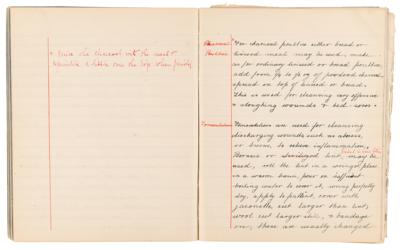 Lot #223 Edith Cavell Hand-Annotated and Initialed Nurse's Notebook - Image 9