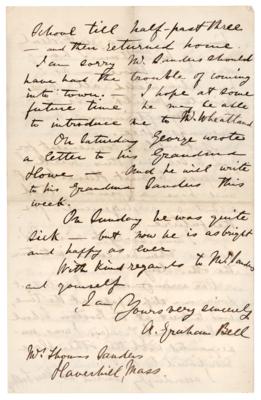 Lot #233 Alexander Graham Bell Autograph Letter Signed on Teaching Speech to the Deaf - Image 3