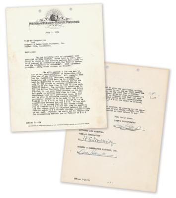 Lot #810 Oscar Hammerstein Document Signed for