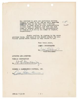 Lot #810 Oscar Hammerstein Document Signed for Oklahoma - Image 3