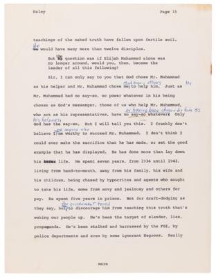Lot #225 Malcolm X Hand-Corrected and Multi-Signed Draft for Alex Haley’s 1963 Playboy Interview - Signed “Malcolm X” Three Times and “MX” Five Times - Image 10