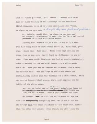 Lot #225 Malcolm X Hand-Corrected and Multi-Signed Draft for Alex Haley’s 1963 Playboy Interview - Signed “Malcolm X” Three Times and “MX” Five Times - Image 11