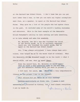 Lot #225 Malcolm X Hand-Corrected and Multi-Signed Draft for Alex Haley’s 1963 Playboy Interview - Signed “Malcolm X” Three Times and “MX” Five Times - Image 12
