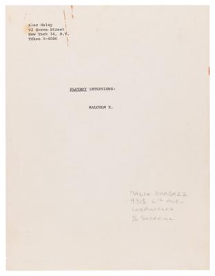 Lot #225 Malcolm X Hand-Corrected and Multi-Signed Draft for Alex Haley’s 1963 Playboy Interview - Signed “Malcolm X” Three Times and “MX” Five Times - Image 2