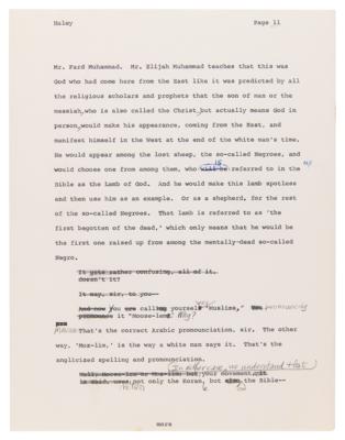 Lot #225 Malcolm X Hand-Corrected and Multi-Signed Draft for Alex Haley’s 1963 Playboy Interview - Signed “Malcolm X” Three Times and “MX” Five Times - Image 6