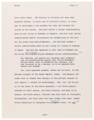 Lot #225 Malcolm X Hand-Corrected and Multi-Signed Draft for Alex Haley’s 1963 Playboy Interview - Signed “Malcolm X” Three Times and “MX” Five Times - Image 8
