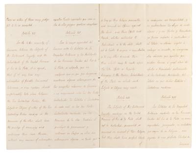 Lot #204 King George IV Document Signed for Treaty with Argentina, Supressing the Slave Trade and Allowing Religious Freedoms - Image 3