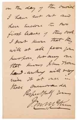 Lot #222 John Brown Handwritten Notebook Page: "Meet F. Douglas at home" - Image 4