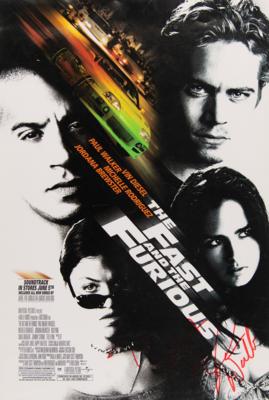 Lot #1079 Paul Walker Signed Mini Poster - The Fast and the Furious - Image 1