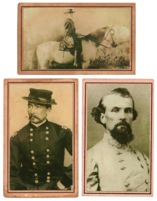 Lot #421 Robert E. Lee, Nathan Bedford Forrest, and Philip H. Sheridan (3) Photographs - Image 1