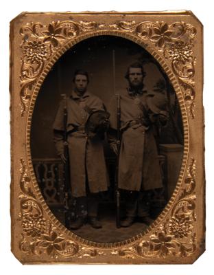 Lot #403 Civil War Soldiers Tintype Photograph