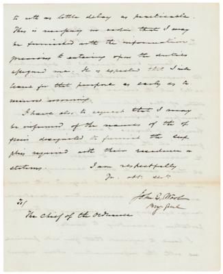 Lot #589 John E. Wool Autograph Letter Signed - Image 2