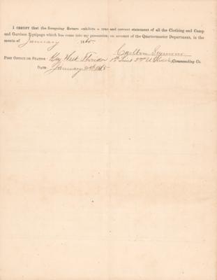 Lot #437 United States Army: 2nd United States Colored Infantry Regiment Monthly Return Booklet (1865) - Image 5
