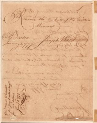 Lot #388 Artemas Ward Document Signed, Paying His Aide-de-Camp (1777) - Image 2
