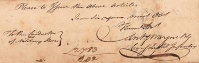 Lot #389 Anthony Wayne and Henry Knox Autograph Endorsements Signed (1777) - Image 3