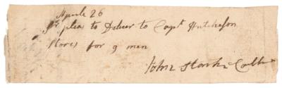 Lot #570 John Stark Autograph Document Signed - Dated a Week After the Battles of Lexington and Concord - Image 1