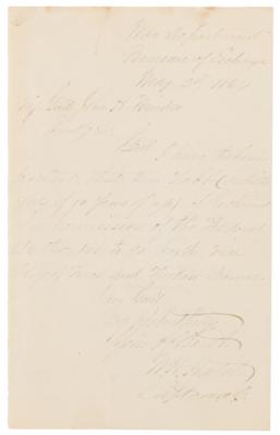 Lot #438 John H. Winder and John Campbell War-Dated Autograph Endorsement Signed - Image 2