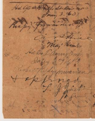 Lot #415 Thomas J. 'Stonewall' Jackson and Ambrose P. Hill Autograph Endorsements Signed (1863), Approving a Medical Furlough - Image 2