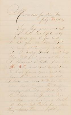 Lot #400 Union Soldier's Letter with Battlefield Flower from the First Battle of Bull Run - Image 2