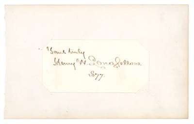 Lot #723 Henry Wadsworth Longfellow Signature
