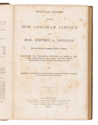 Lot #113 Lincoln-Douglas Debates (First Edition, Early Issue, 1860) - Image 3