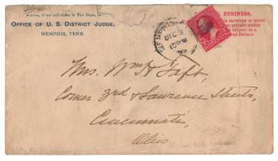 Lot #144 William H. Taft Signed Mailing Envelope