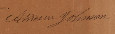 Lot #101 Andrew Johnson Document Signed as President - Image 2