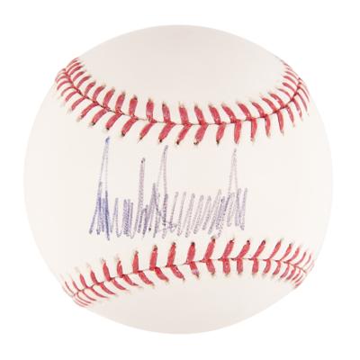 Lot #54 Donald Trump Signed Baseball - Image 1