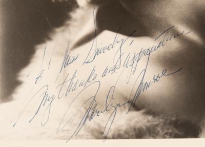 Lot #927 Marilyn Monroe Signed Photograph, Presented to the Owner of the Bluebook Modeling Agency - Image 2