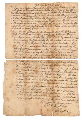 Lot #501 David Grier: Revolutionary War-Dated Autograph Letter Signed from Yorktown (1778) - Image 1