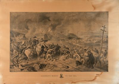 Lot #567 Sherman's March to Sea Oversized Engraving by J. P. Filtch/H. H. Willes - Image 1